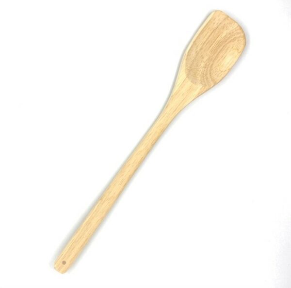 Wooden Spoon with added corner designed for left-handed use